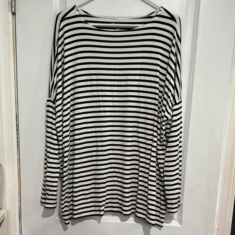Quince Maternity Bamboo Striped Women's Top